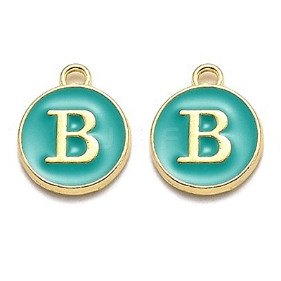 Golden Plated Alloy Enamel Charms LS-ENAM-Q437-15B-1