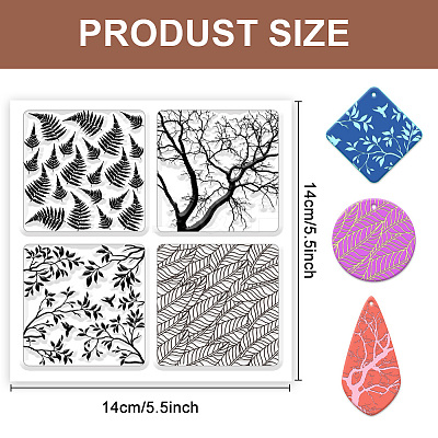 Silicone Clay Texture Mat AJEW-WH0447-048-1