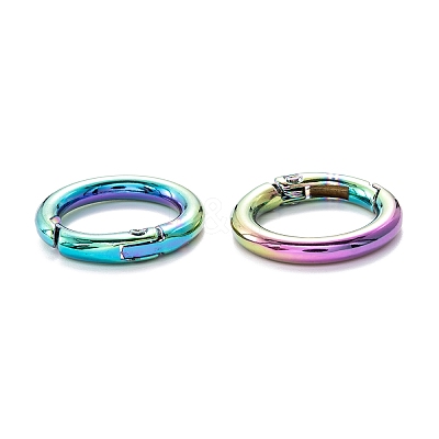 Zinc Alloy Ring Spring Gate Rings PALLOY-M194-01A-MC-1