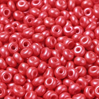 Baking Paint Luster Glass Seed Beads SEED-B001-04A-04-1
