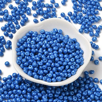 6/0 Opaque Baking Paint Glass Seed Beads SEED-M012-02A-03-1