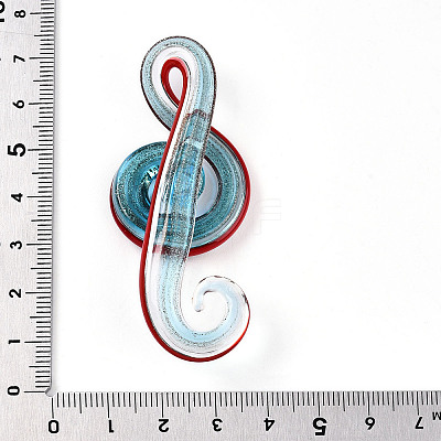 Handmade Gold Sand Lampwork Big Pendants LAMP-T023-08C-1
