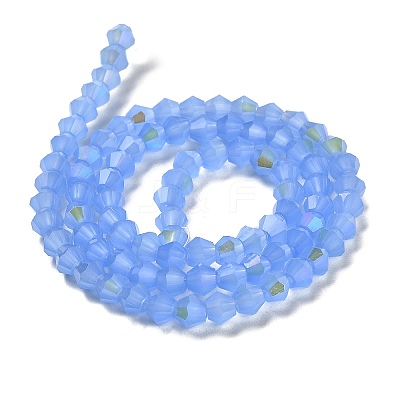 Imitation Jade Electroplate Glass Beads Strands EGLA-A039-J4mm-L04-1
