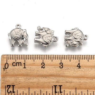 Tarnish Resistant 201 Stainless Steel Elephant Charms STAS-Q192-15-1