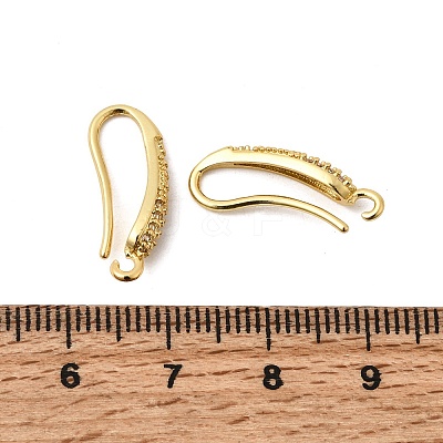 Brass Micro Pave Clear Cubic Zirconia Earring Hooks KK-Z154-12G-1