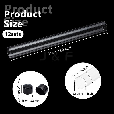 Transparent PC Plastic Bead Storage Tubes AJEW-WH0596-947C-1