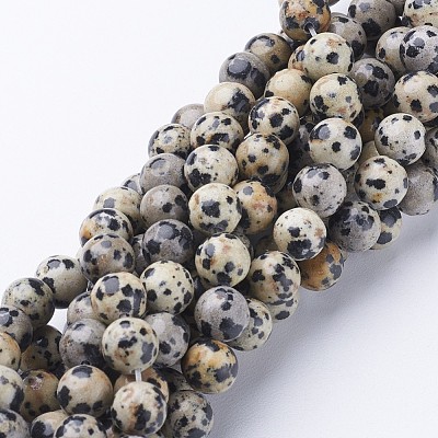 Natural Dalmatian Jasper Beads Strands X-GSR004-1