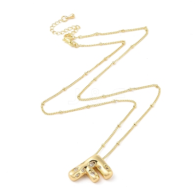 Brass Micro Pave Clear Cubic Zirconia Pendant Necklaces NJEW-Z038-01G-F-1