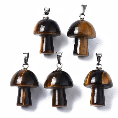 Natural Tiger Eye Pendants X-G-N0325-10A-1