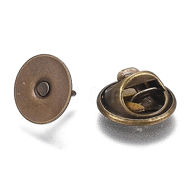 Brass Butterfly Clutches Pin Backs KK-Z003-01AB-1