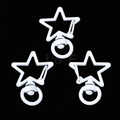 Spray Painted Eco-Friendly Alloy Swivel Snap Hooks Clasps PALLOY-T080-14M-NR-1
