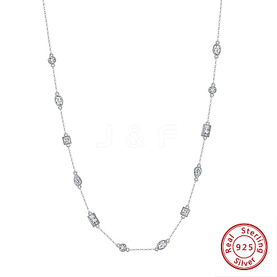 925 Sterling Silver Pendant Necklaces NJEW-L116-02P-1
