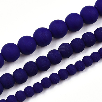 Opaque Glass Beads Strands GLAA-T032-P4mm-MD03-1