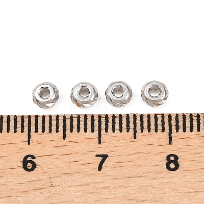Corrugated Column Brass Beads KK-Z146-05P-02-1