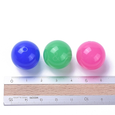 Imitation Jade Acrylic Beads SACR-S188-20mm-M-1