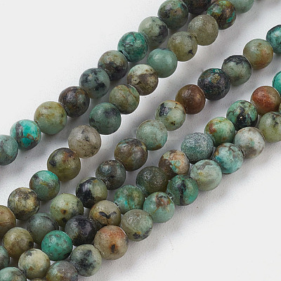 Natural African Turquoise(Jasper) Bead Strands G-A130-2mm-L03-1