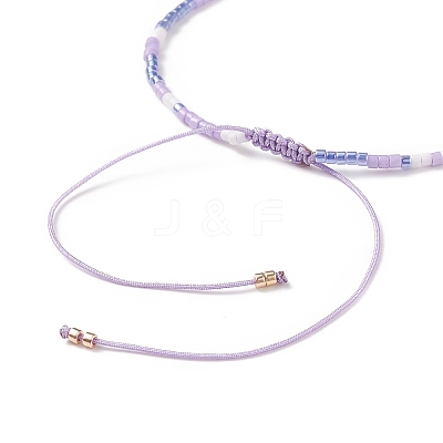 Mixed Natural Gemstone & Glass Seed Beaded Bracelets BJEW-JB08950-1