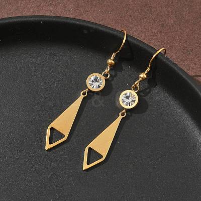 304 Stainless Steel Tie Dangle Earrings EJEW-Z129-19G-1