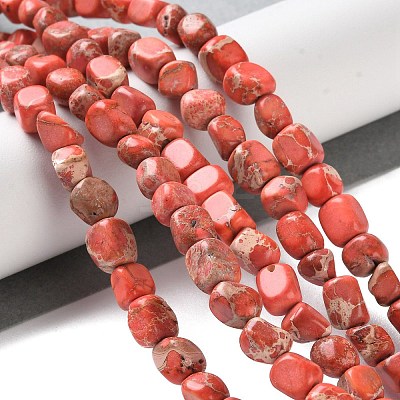 Dyed Natural Imperial Jasper Beads Strands G-U011-A02-01-1