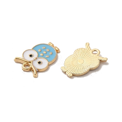 Rack Plating Alloy Enamel Pendants X-ENAM-P254-01KCG-1