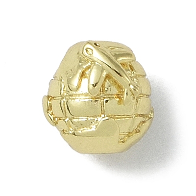 Rack Plating Brass Beads KK-A220-18G-1
