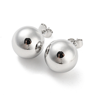 Brass Stud Earrings EJEW-I300-04A-P-1