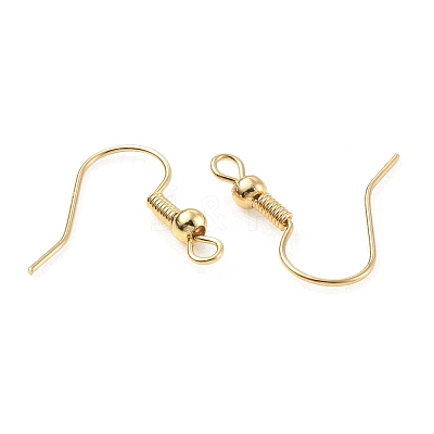 Brass Earring Hooks X-KK-C024-18KCG-1