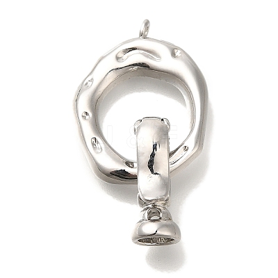 Brass Fold Over Clasps KK-K389-115P-1