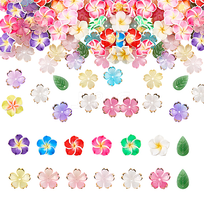 64Pcs Acrylic Bead Caps OACR-ME0001-41-1
