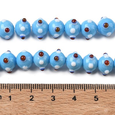 Handmade Bumpy Lampwork Beads Strands LA-CBA05D6-01-1