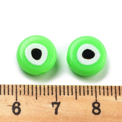 Opaque Printed Acrylic Beads OACR-G038-04B-1
