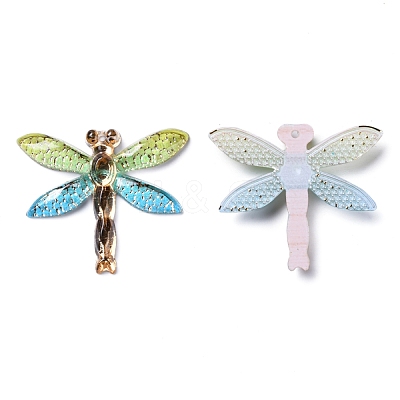 Transparent Resin Pendants RESI-WH0020-020G-1