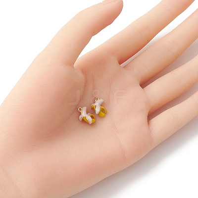 2Pcs Brass Enamel Charms KK-YW0001-72-1