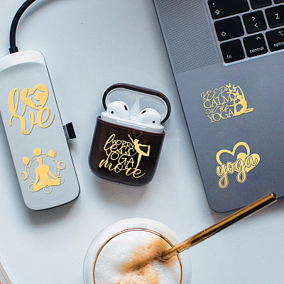 9Pcs Nickel Self-adhesive Picture Stickers DIY-WH0450-194-1