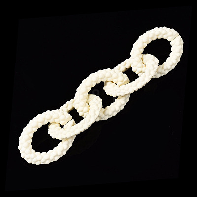 Spray Painted CCB Plastic Linking Rings CCB-Q091-011F-1