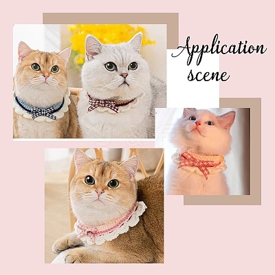 3Pcs 3 Colors Wool Woven Cat Collars AJEW-FG0002-66-1