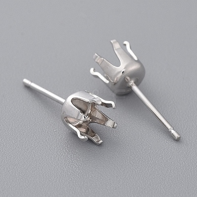 925 Sterling Silver Stud Earrings Findings STER-I005-16P-1