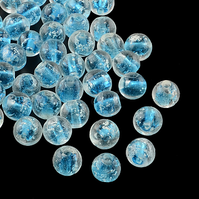 Handmade Luminous Lampwork Beads LAMP-R125-10mm-04-1