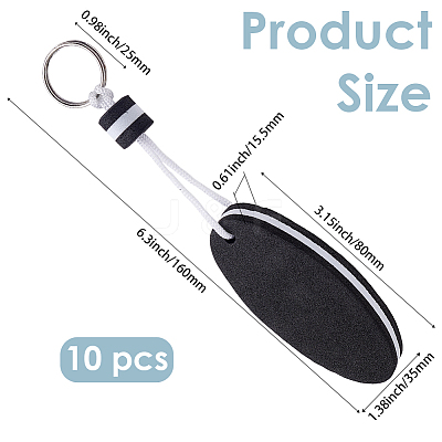 10Pcs Iron Plastic Keychains KEYC-GF0001-27A-1