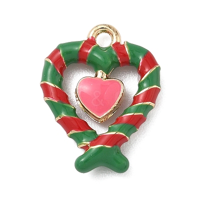 Christmas Alloy Enamel Pendants LS-ENAM-F156-01G-07-1