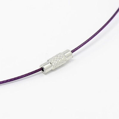 201 Stainless Steel Wire Necklace Cord TWIR-SW001-7-1