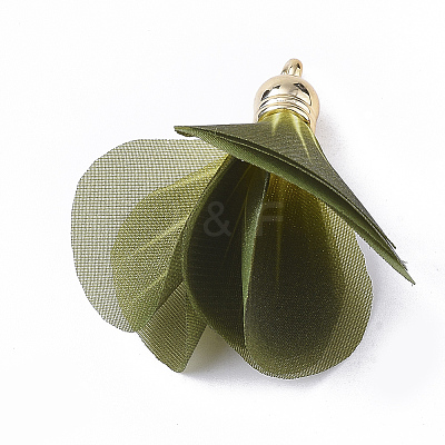 Organza Fabric Pendants X-FIND-T061-001-1