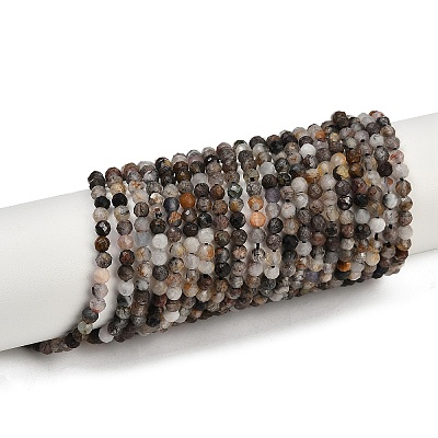 Natural Black Rutilated Quartz Beads Strands LS-G-RM250104-C3-1