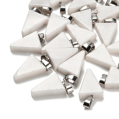 Natural White Jade Pendants G-B127-04P-05-1
