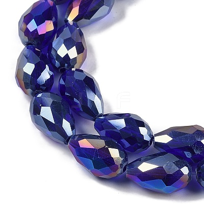 Transparent Electroplate Glass Beads Strands LS-EGLA-N013-T8mm-B07-1