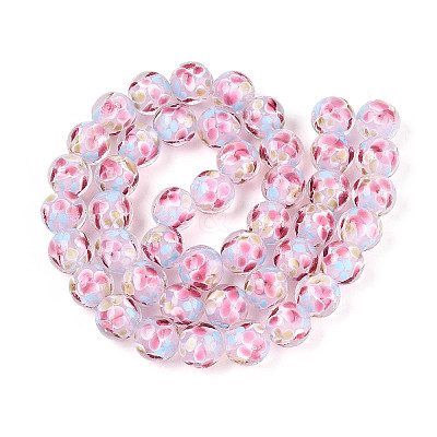 Handmade Lampwork Beads Strands LAMP-T007-04N-1