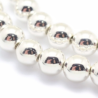 Electroplate Non-magnetic Synthetic Hematite Beads Strands G-L485-01E-S-1