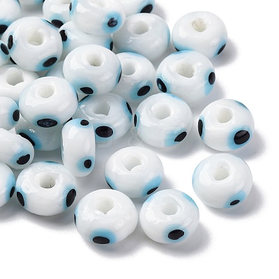 Handmade Evil Eye Lampwork Beads LAMP-F021-01-09-1