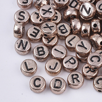 Plating Acrylic Beads X-PACR-T010-002RG-1