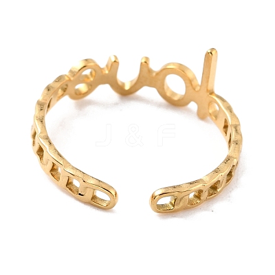 Ion Plating(IP) 304 Stainless Steel Finger Rings RJEW-L102-11G-1